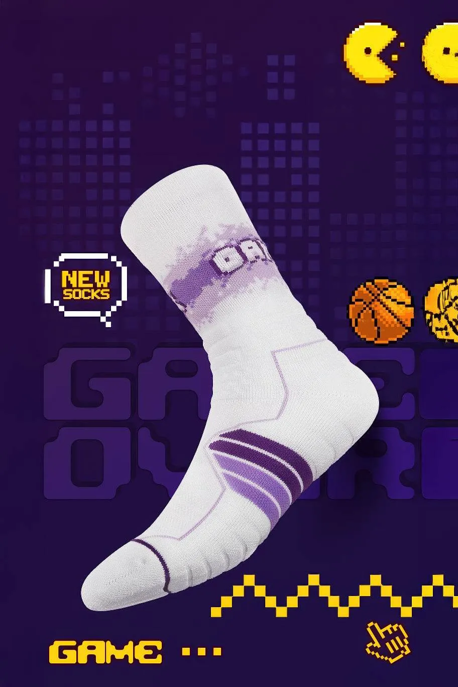 Elite Basketball Socks - High-Cut Terry Cushion Performance Crew Socks