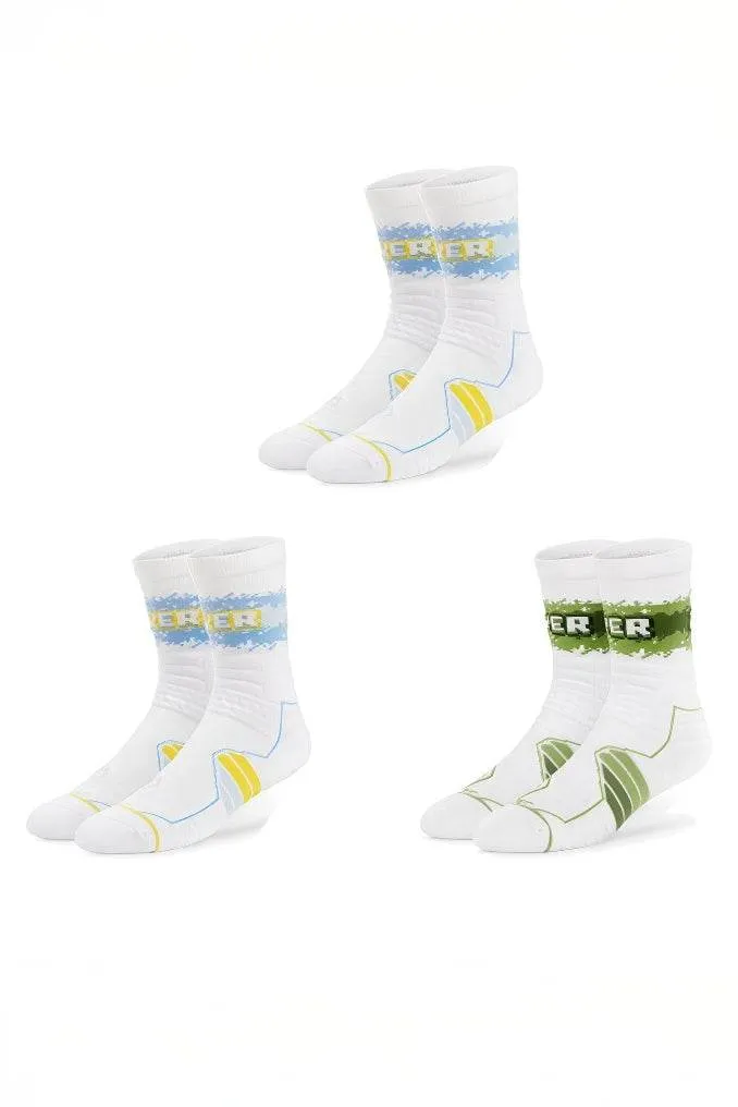 Elite Basketball Socks - High-Cut Terry Cushion Performance Crew Socks