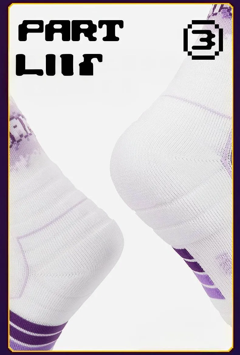 Elite Basketball Socks - High-Cut Terry Cushion Performance Crew Socks