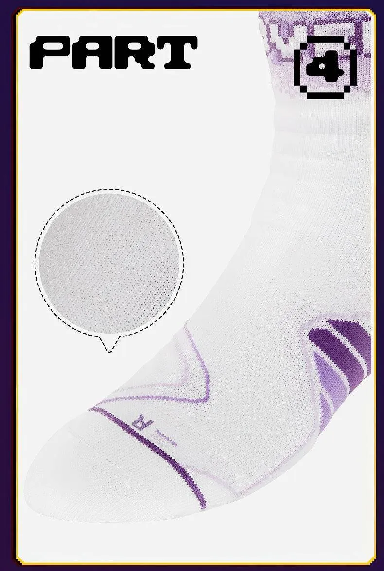 Elite Basketball Socks - High-Cut Terry Cushion Performance Crew Socks