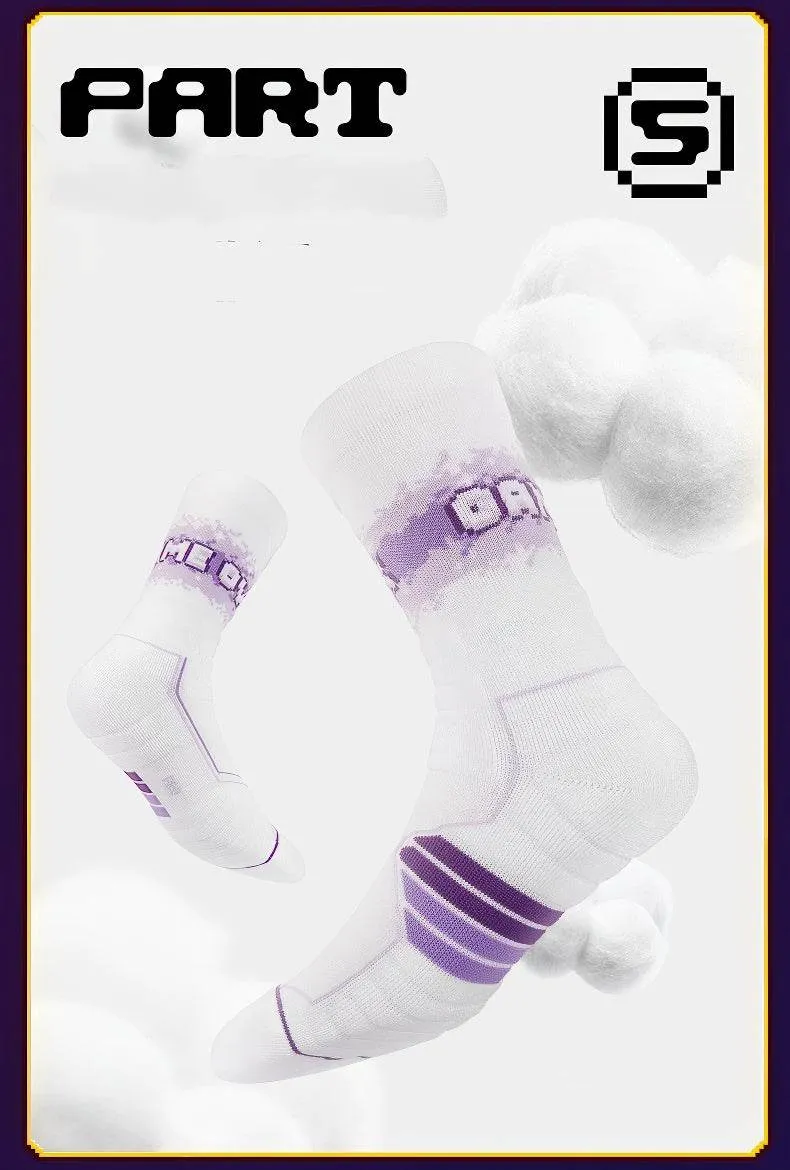 Elite Basketball Socks - High-Cut Terry Cushion Performance Crew Socks
