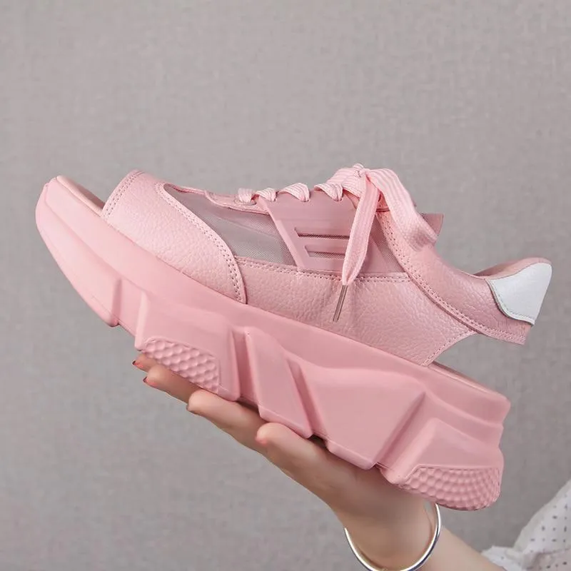 Fashion Women Sandals Platform Wedges Women Shoes Thick Heel Lace Up Sandals