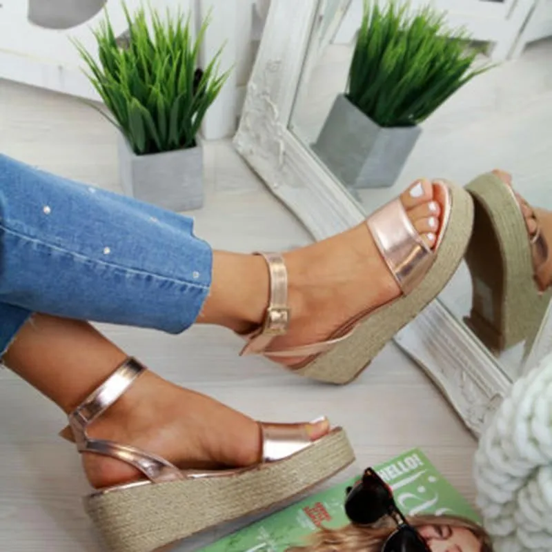 Fashion Women Strap Sandal Wedges Shoes