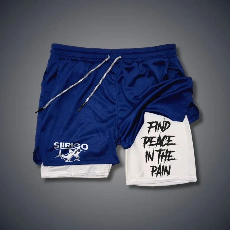 FIND PEACE IN THE PAIN 2 In 1 GYM PERFORMANCE SHORTS
