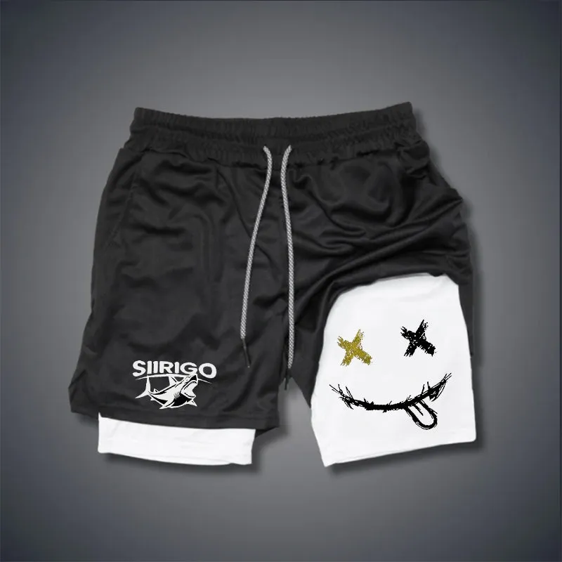 Funny Emoji 2 In 1 GYM PERFORMANCE SHORTS