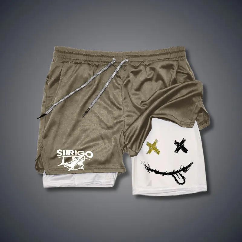 Funny Emoji 2 In 1 GYM PERFORMANCE SHORTS