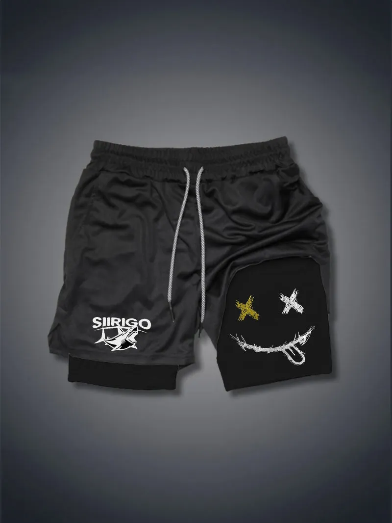 Funny Emoji 2 In 1 GYM PERFORMANCE SHORTS