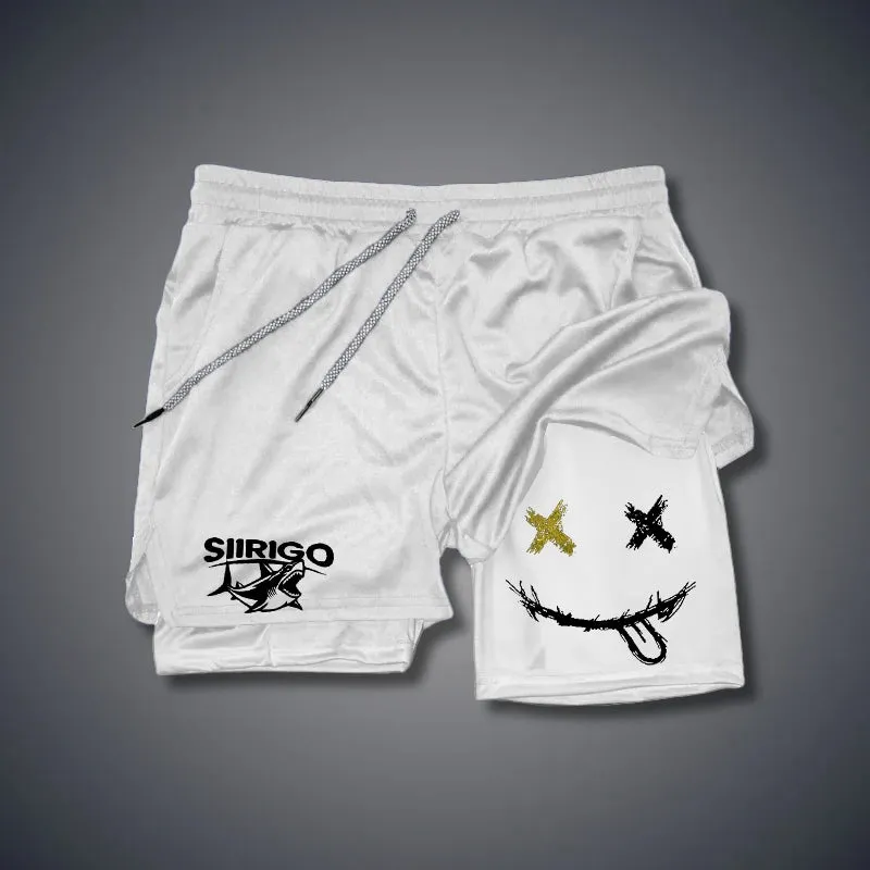 Funny Emoji 2 In 1 GYM PERFORMANCE SHORTS