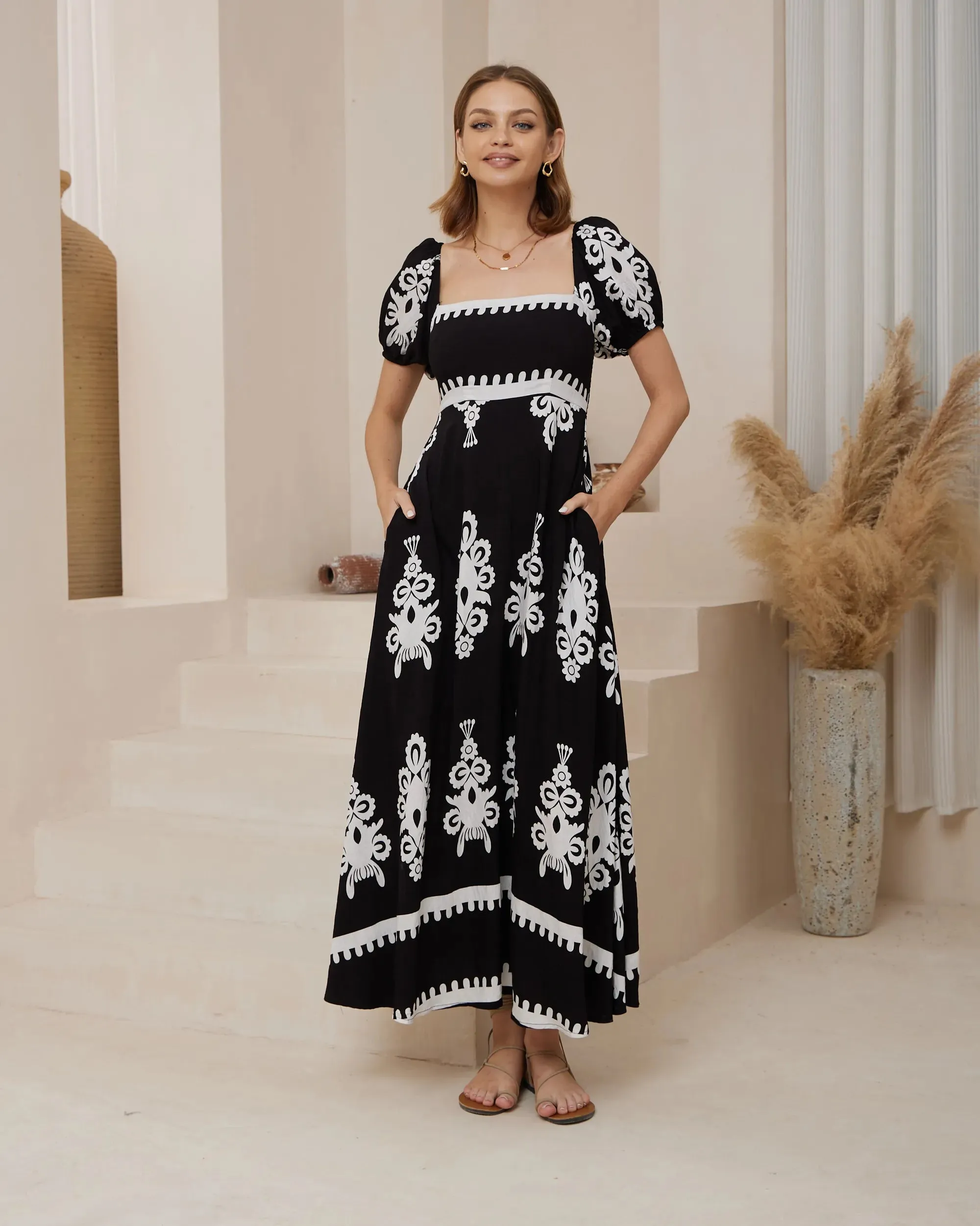 Furla Short Sleeve Dress - Black