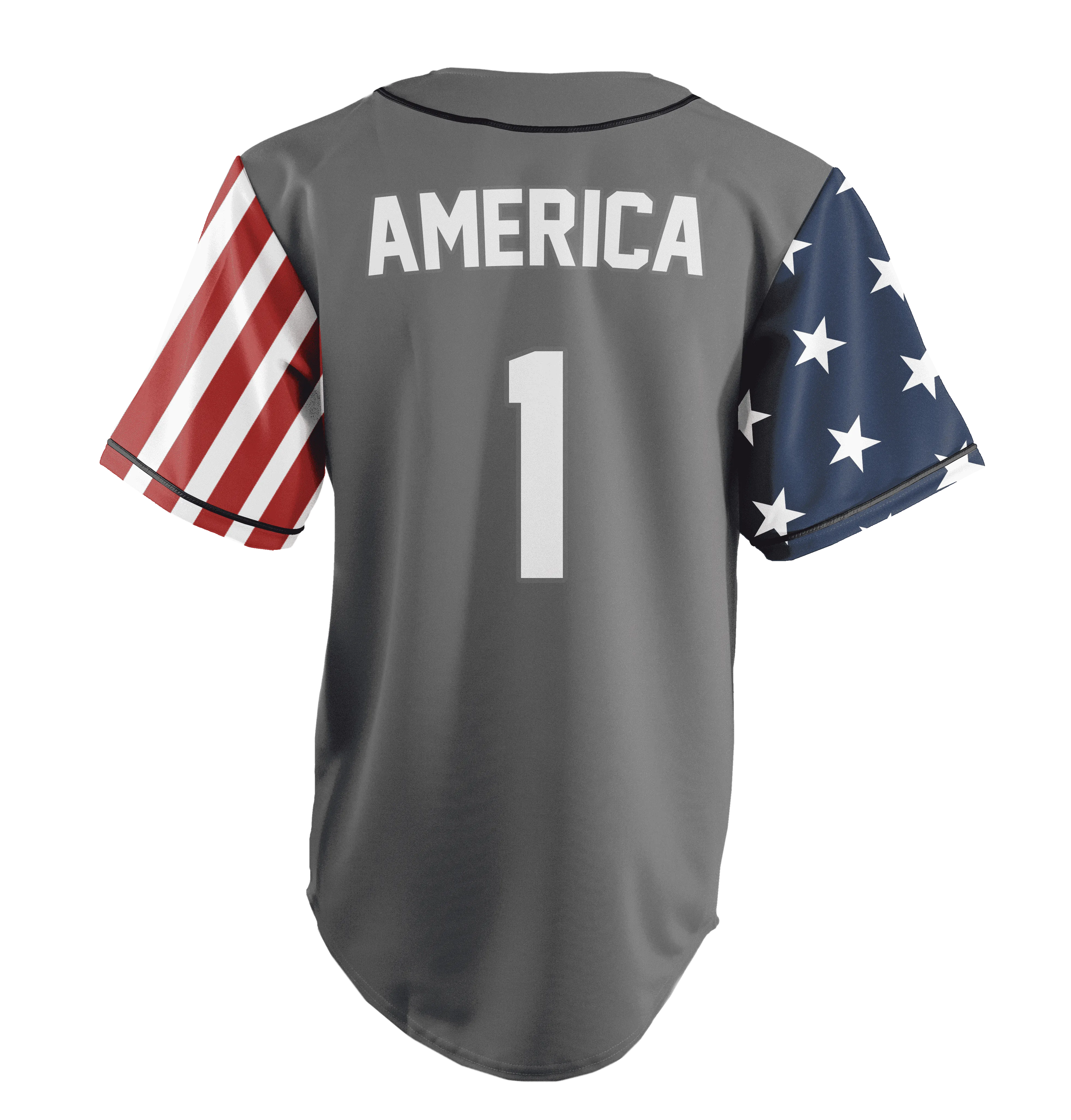 Grey America #1 Baseball Jersey