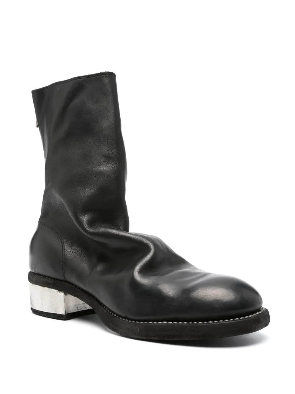 Guidi round-toe leather boots