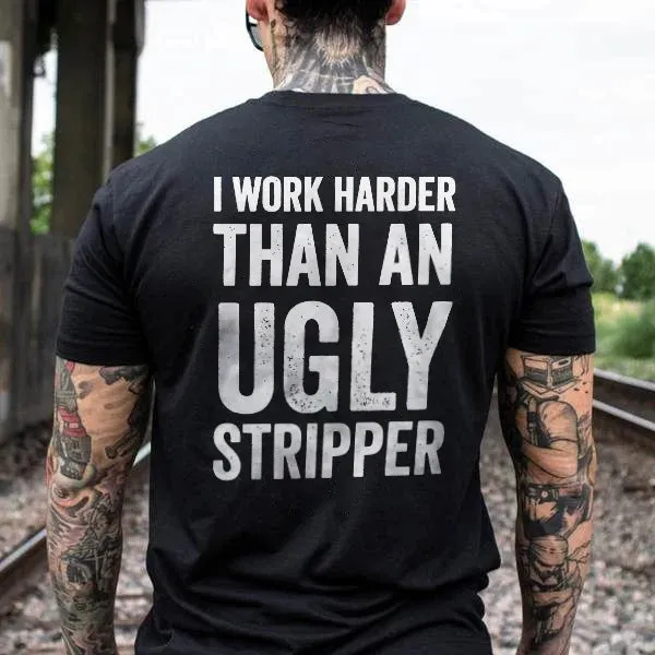 I Work Harder Than An Ugly Stripper 2 In 1 GYM PERFORMANCE SHORTS