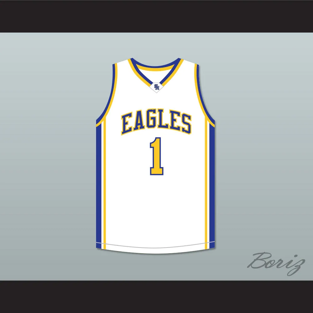 Klay Thompson 1 Santa Margarita Catholic High School Eagles White Basketball Jersey 2