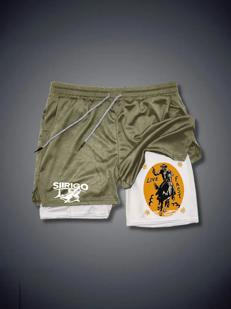 Live Fast 2 In 1 GYM PERFORMANCE SHORTS