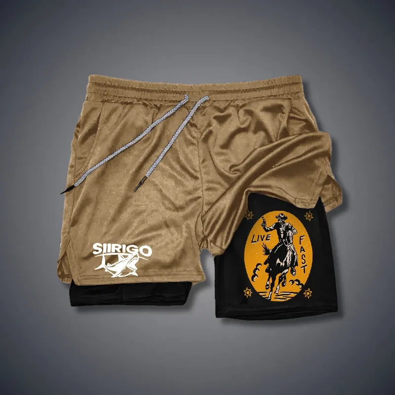 Live Fast 2 In 1 GYM PERFORMANCE SHORTS