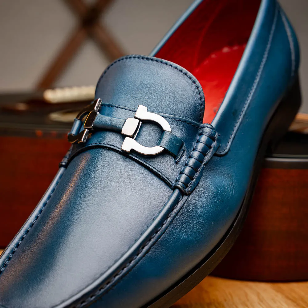Marco Di Milano Cassarano in Navy Calf Leather Loafers