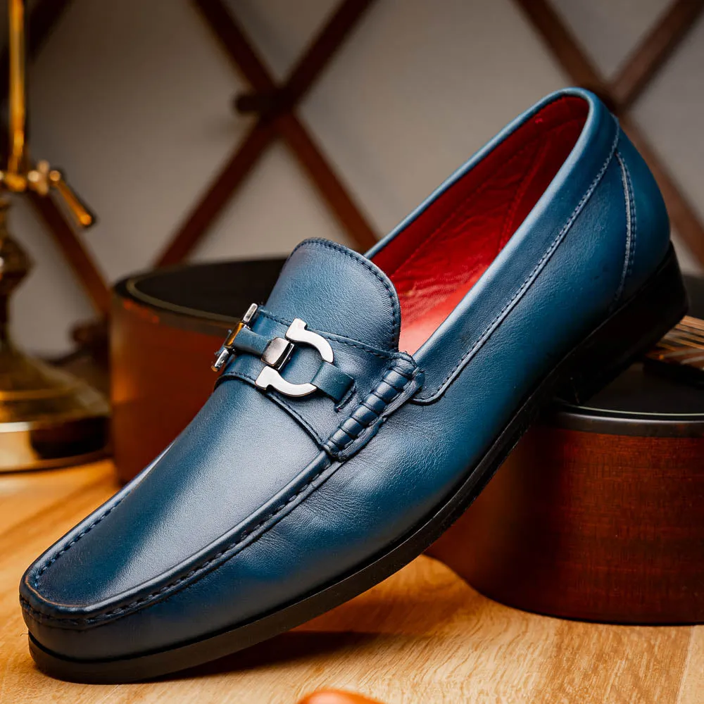Marco Di Milano Cassarano in Navy Calf Leather Loafers