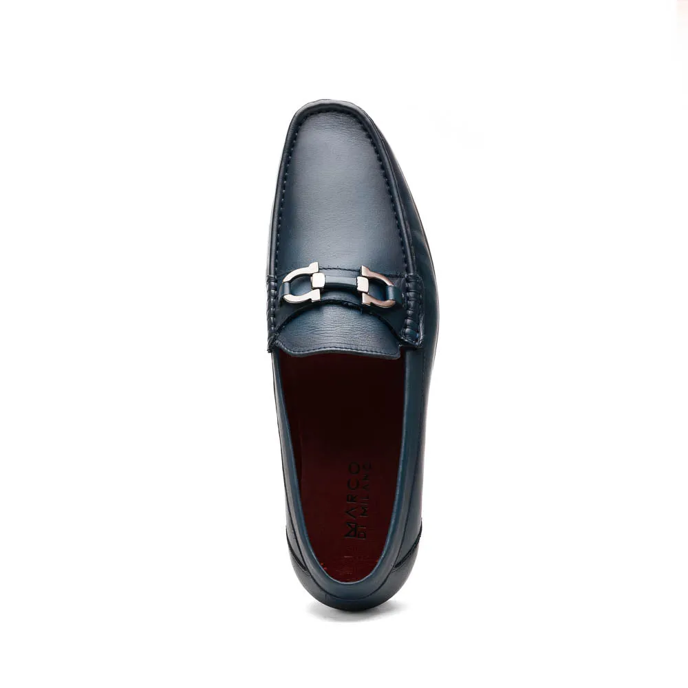 Marco Di Milano Cassarano in Navy Calf Leather Loafers