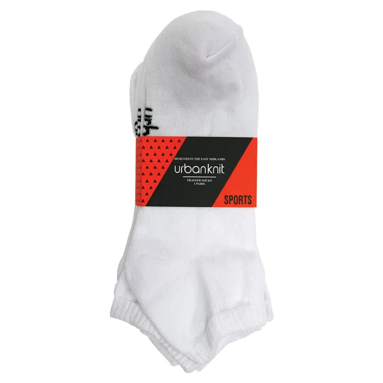 Men's 3PR White Sports Trainer Socks