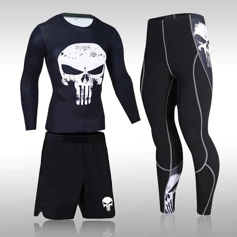 Men's Compression Running Set - Gym Fitness Tracksuit for Basketball, Jogging