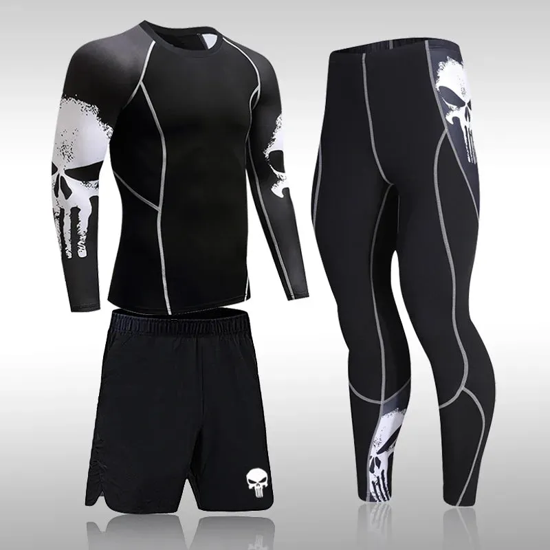 Men's Compression Running Set - Gym Fitness Tracksuit for Basketball, Jogging