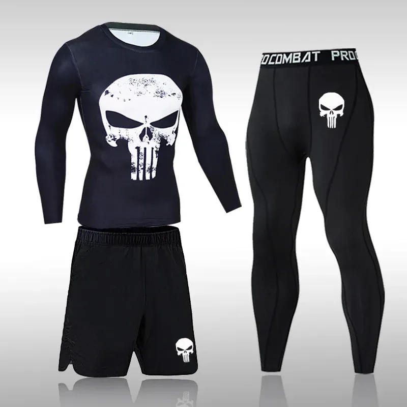 Men's Compression Running Set - Gym Fitness Tracksuit for Basketball, Jogging