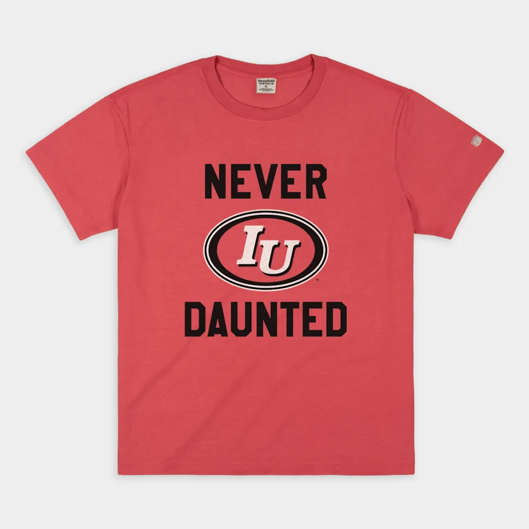 Never Daunted Vintage IU Oval Logo Vintage Heavyweight Tee