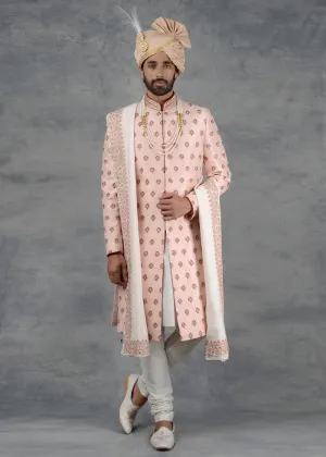 Peach Sherwani | Siddhesh Chauhan