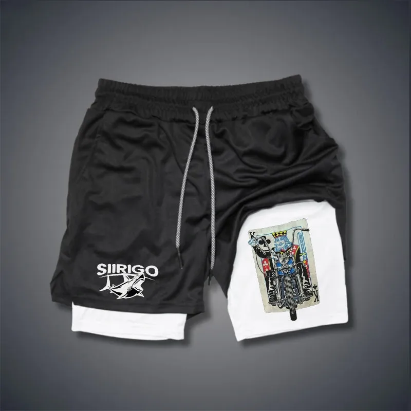 Poker K Pattern 2 In 1 GYM PERFORMANCE SHORTS