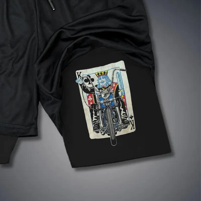 Poker K Pattern 2 In 1 GYM PERFORMANCE SHORTS