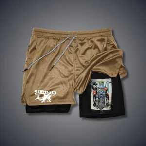 Poker K Pattern 2 In 1 GYM PERFORMANCE SHORTS