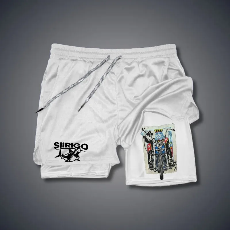 Poker K Pattern 2 In 1 GYM PERFORMANCE SHORTS
