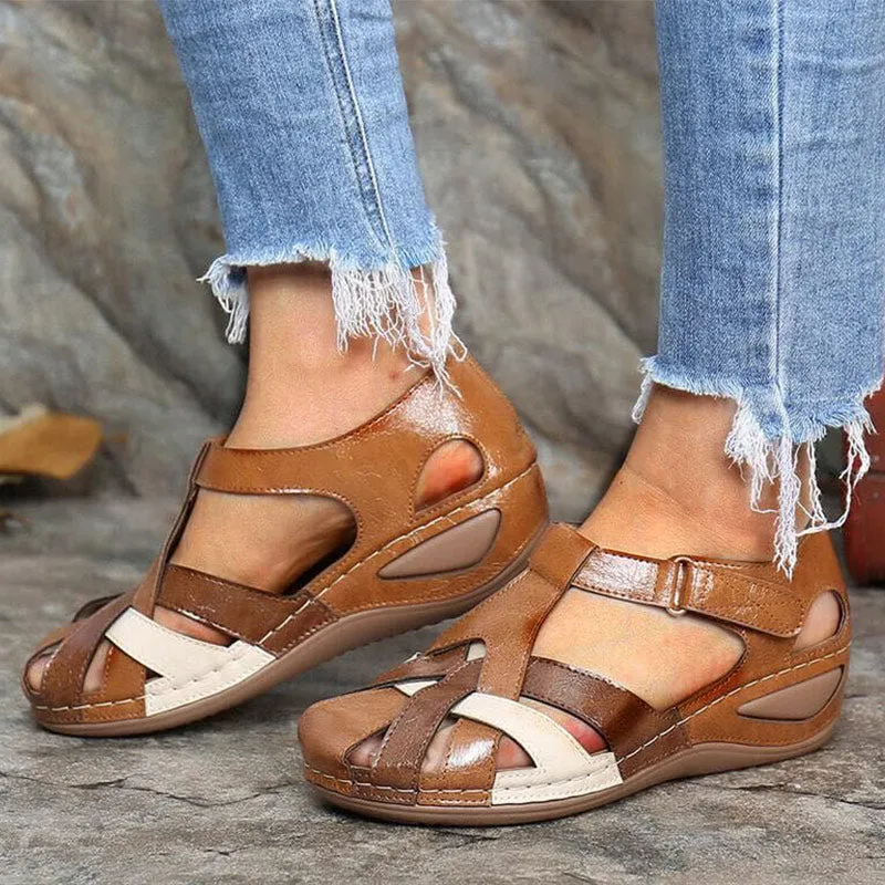Sandals Mix Color Heels Sandals Summer Shoes Gladiator Wedges Chaussures Femme Casual Chalas Mujer Platform Shoes
