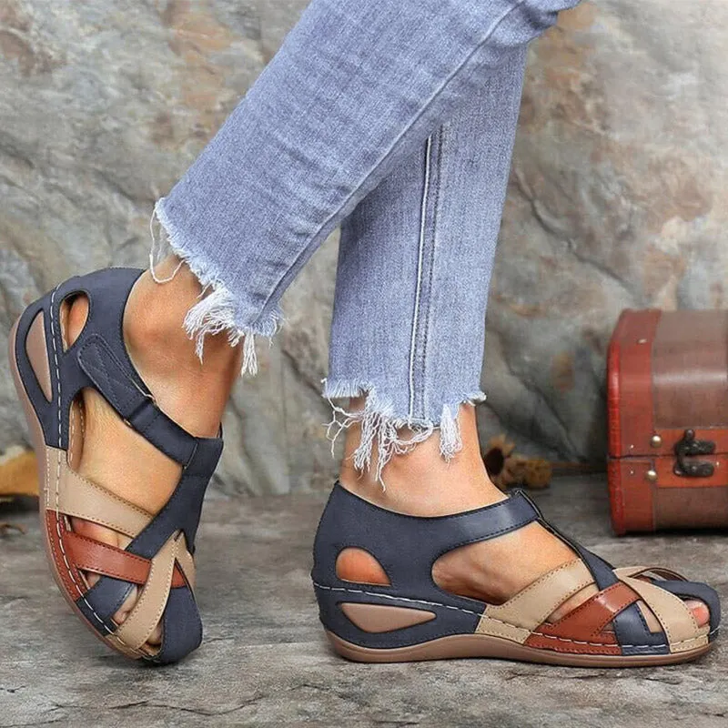 Sandals Mix Color Heels Sandals Summer Shoes Gladiator Wedges Chaussures Femme Casual Chalas Mujer Platform Shoes