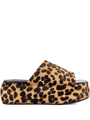 Simon Miller leopard-print slides