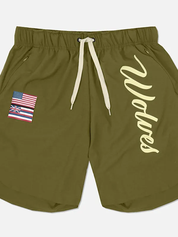 Summer Basketball Training Fitness Woven Shorts