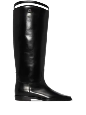 TOTEME square-toe strap riding boots