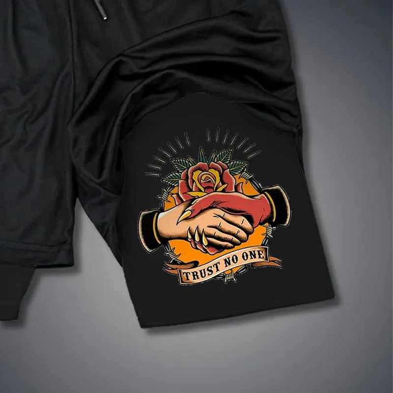 Trust No One Handshake 2 In 1 GYM PERFORMANCE SHORTS