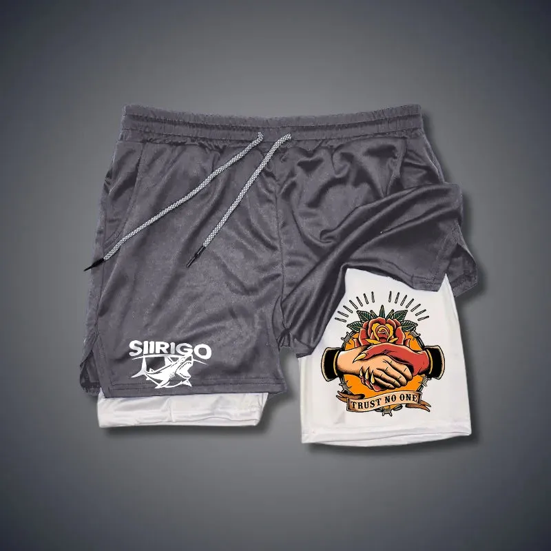 Trust No One Handshake 2 In 1 GYM PERFORMANCE SHORTS