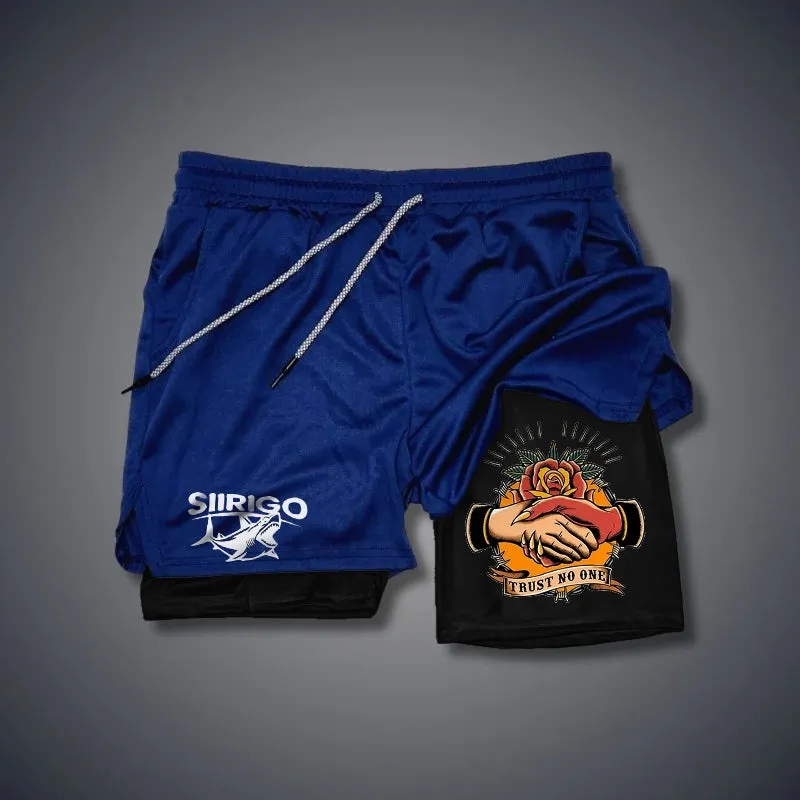 Trust No One Handshake 2 In 1 GYM PERFORMANCE SHORTS