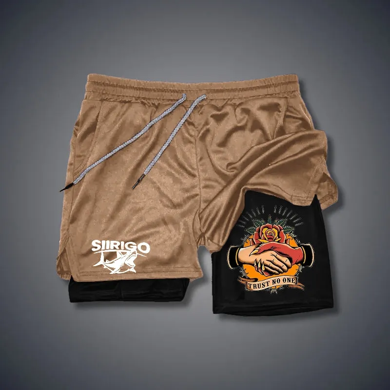 Trust No One Handshake 2 In 1 GYM PERFORMANCE SHORTS