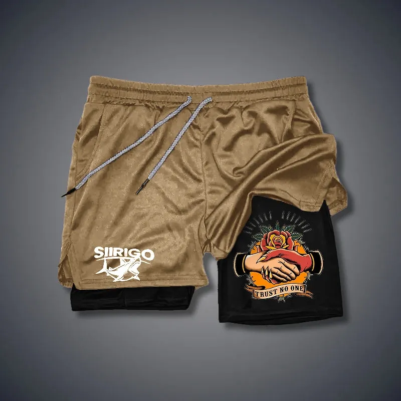 Trust No One Handshake 2 In 1 GYM PERFORMANCE SHORTS