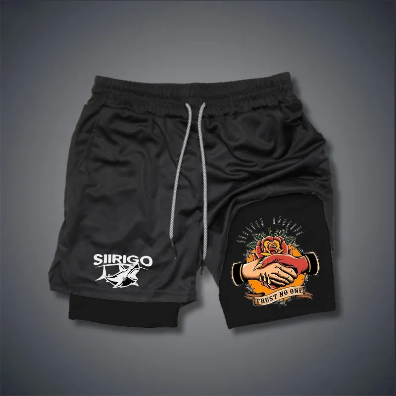 Trust No One Handshake 2 In 1 GYM PERFORMANCE SHORTS