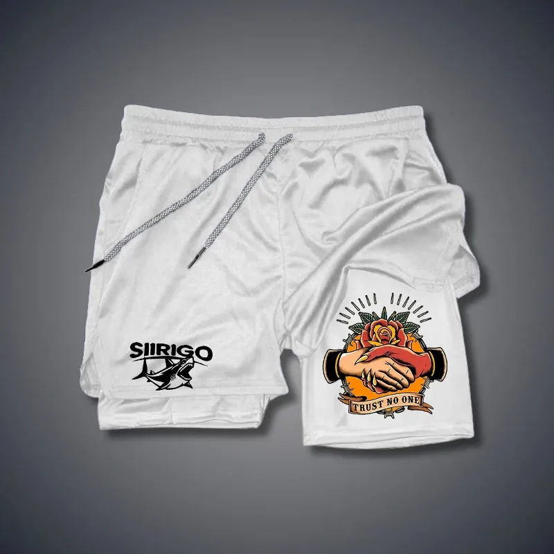 Trust No One Handshake 2 In 1 GYM PERFORMANCE SHORTS