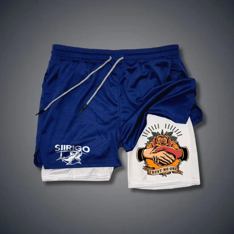 Trust No One Handshake 2 In 1 GYM PERFORMANCE SHORTS