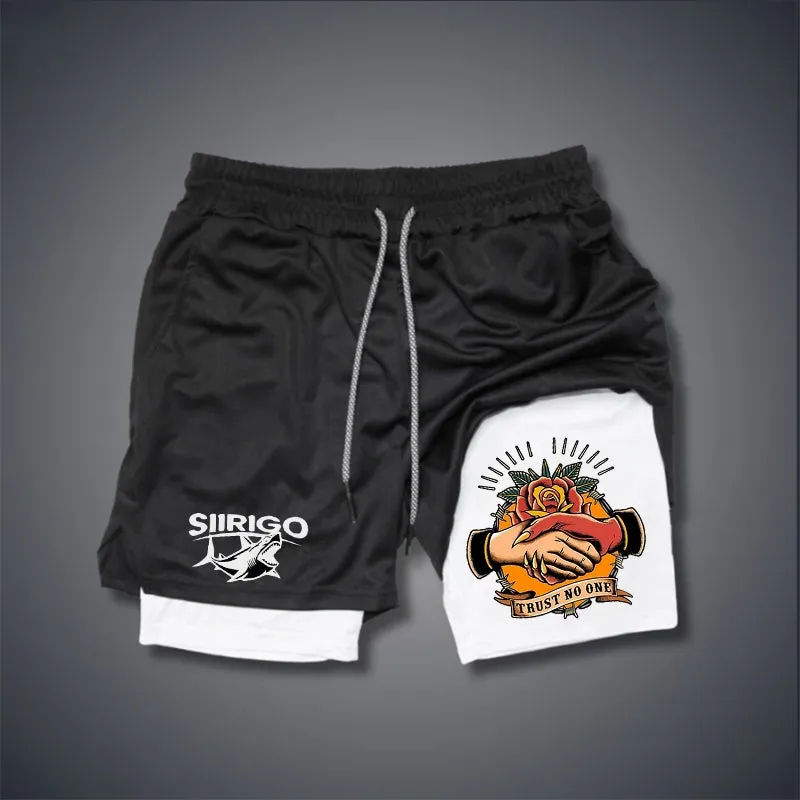 Trust No One Handshake 2 In 1 GYM PERFORMANCE SHORTS