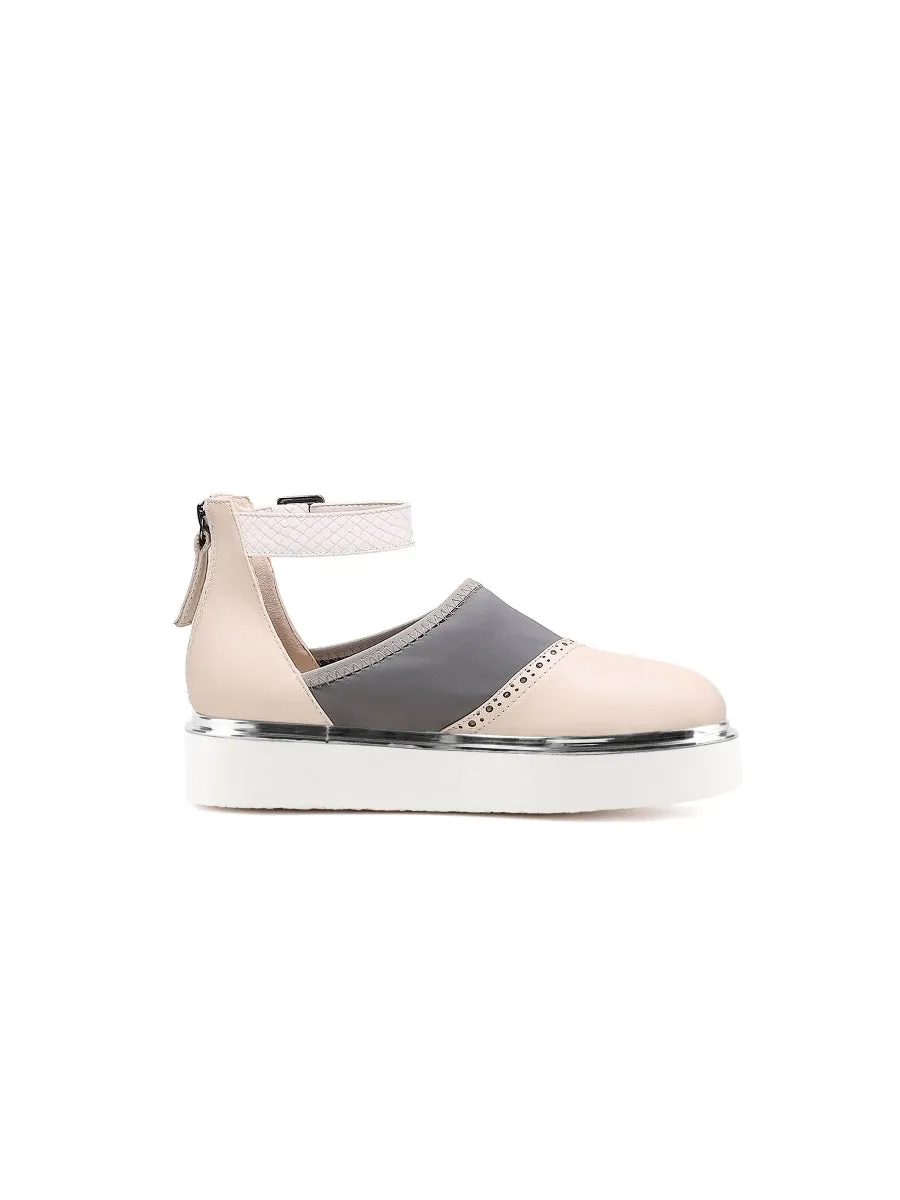 Tulip Ankle Strap Crepe Pink Sandal