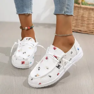 Victoria's Frayed Denim Loafers
