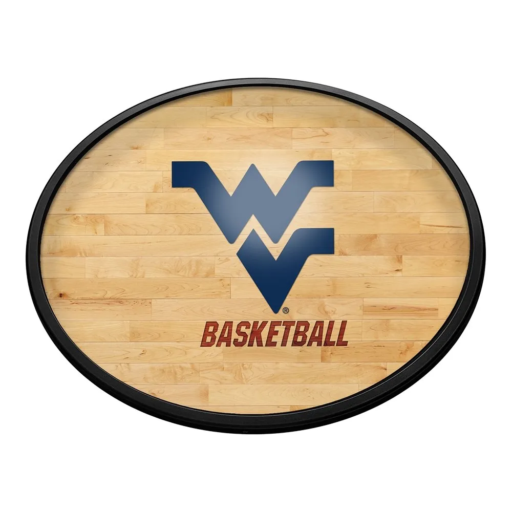 West Virginia Mountaineers: Hardwood - Oval Slimline Lighted Wall Sign