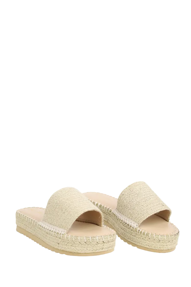 Woven Straw Platform Sandals